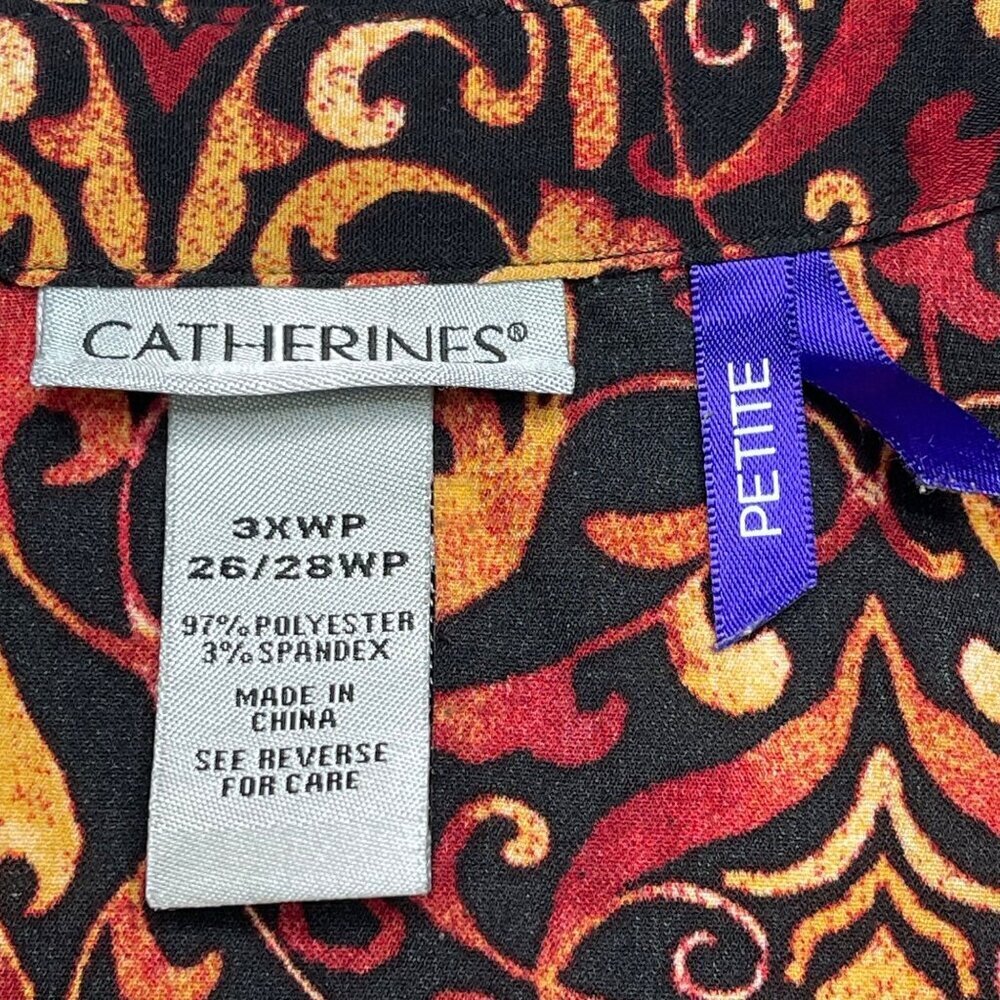 Catherines Geometric Print Button Front Blouse Wo… - image 4